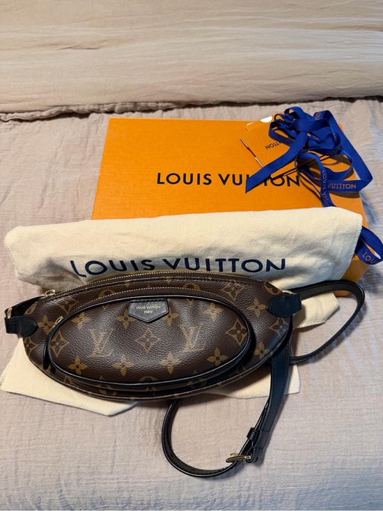 Louis Vuitton Handbags - Louis Vuitton Brown Monogram Crossbody Bumbag with Black Strap
